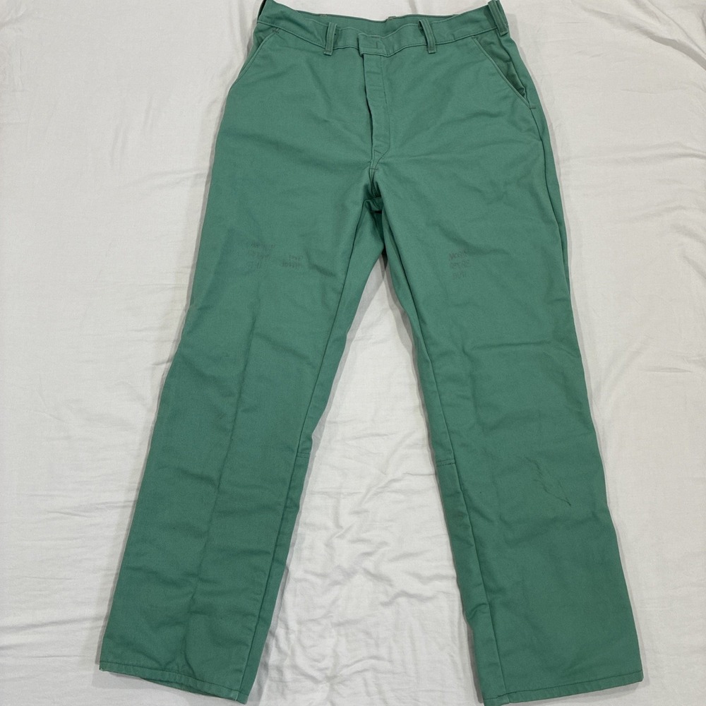 Westex Proban FR-7A Flame Resistant Work Pants Mens 38x32 Green‎ USA 100% Cotton